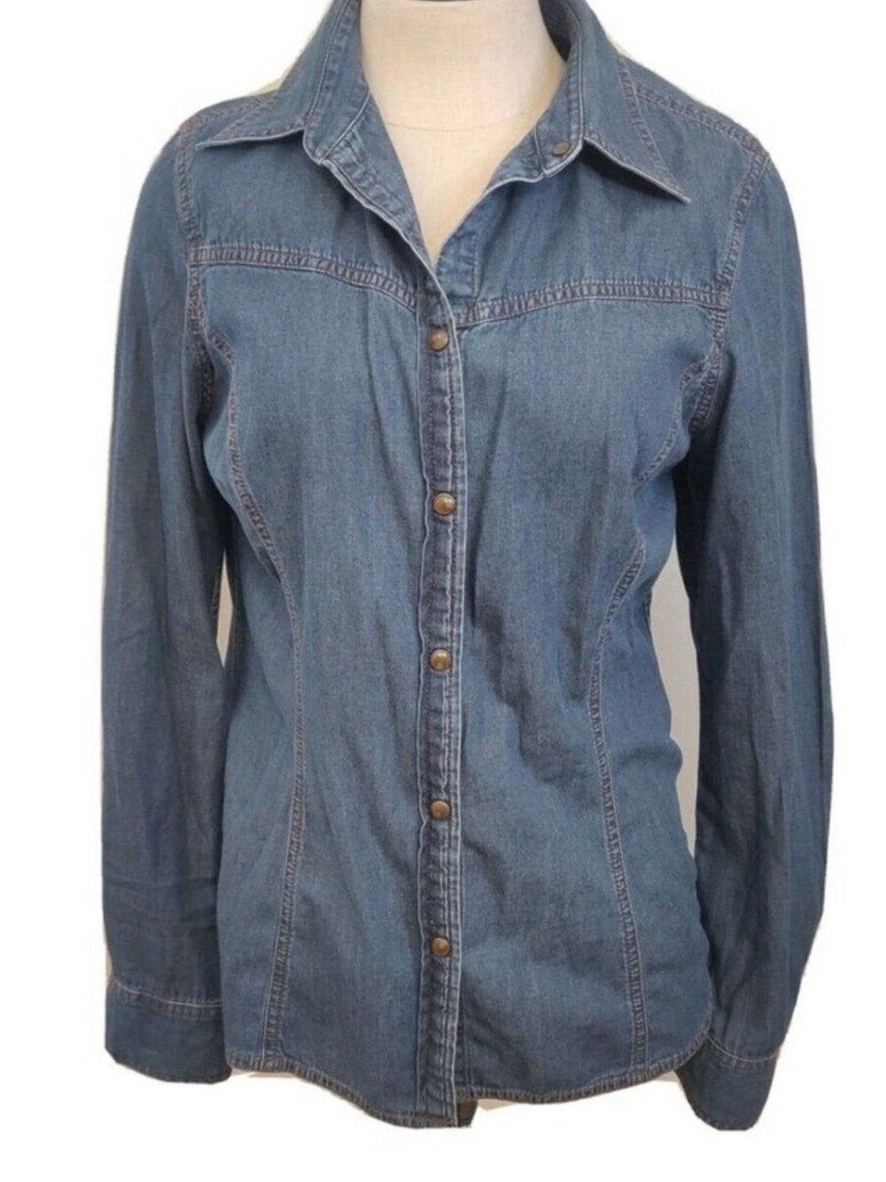 VGUC- Vintage Pendleton Snap Front Chambray Denim Shirt